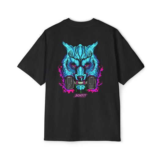 UNISEX BOXFIT OVERSIZED NEON CONQUER THE BEAST HEAVY TEE