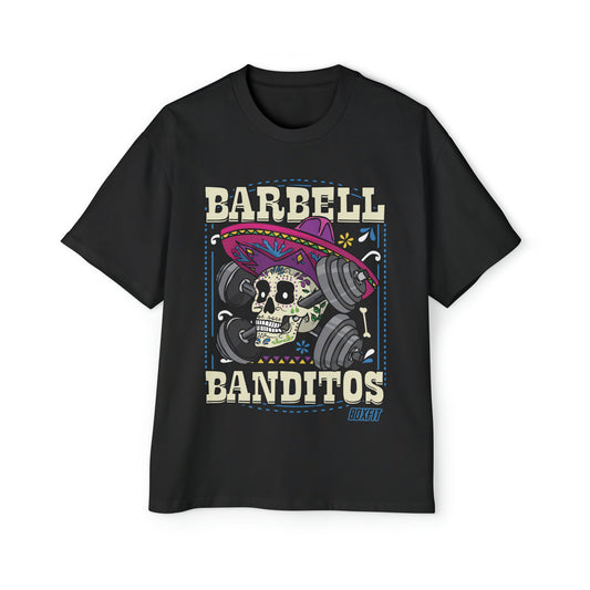 UNISEX BOXFIT OVERSIZED BARBELL AND BANDITTOS HEAVY TEE